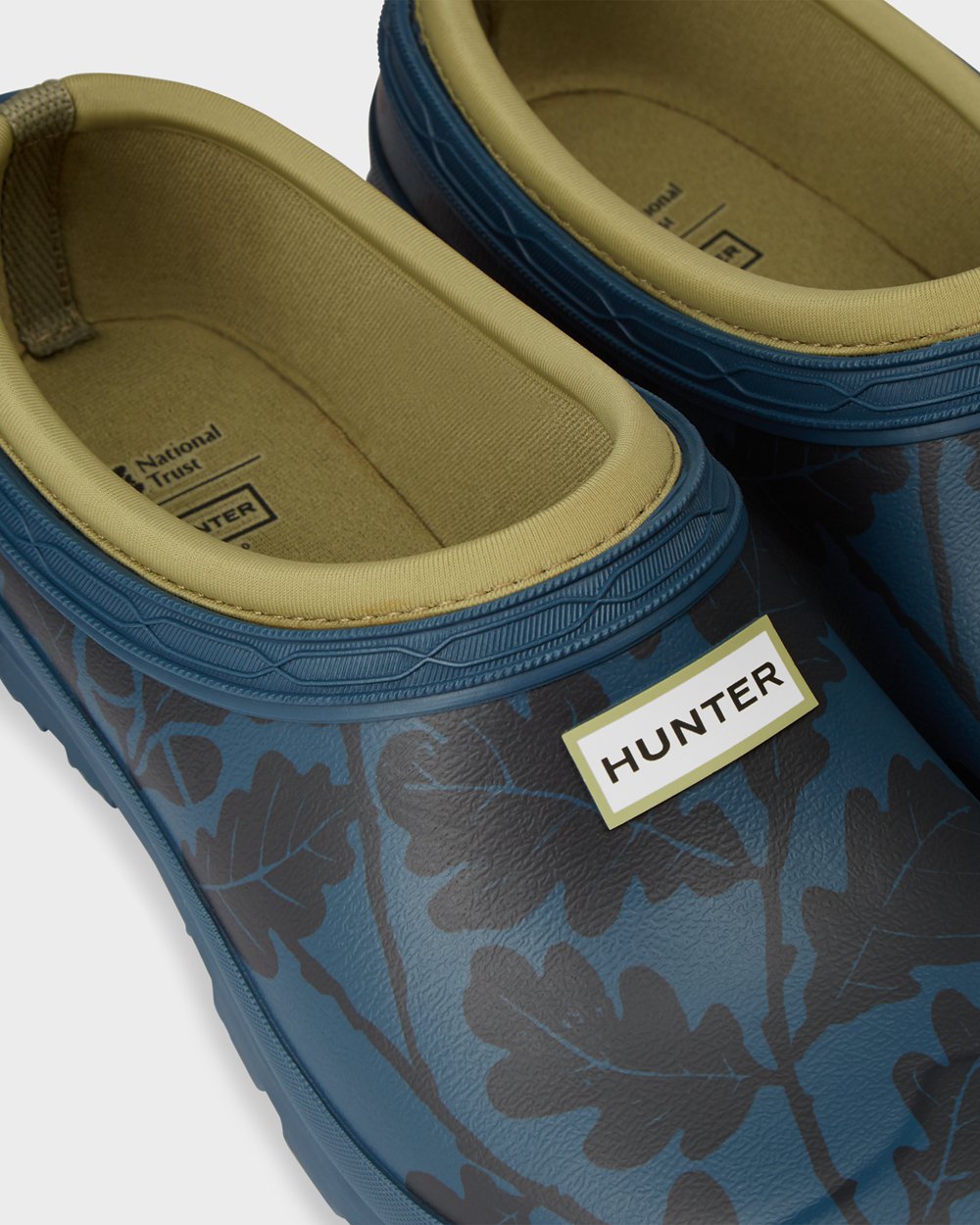 Hunter National Trust Print Gardener Clog Clogs - Sale Online Womens Blue - UKHLAQ418